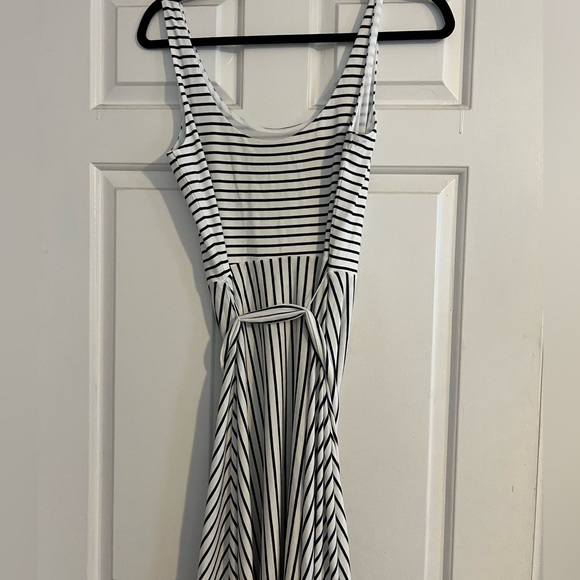 Loft- Striped Tie Waist Midi Dress - Picture 4 of 5